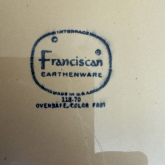 4 Vintage FRANCISCAN Gingersnap 8 3/4" Salad Plates Earthenware 1970s USA - Picture 6 of 6